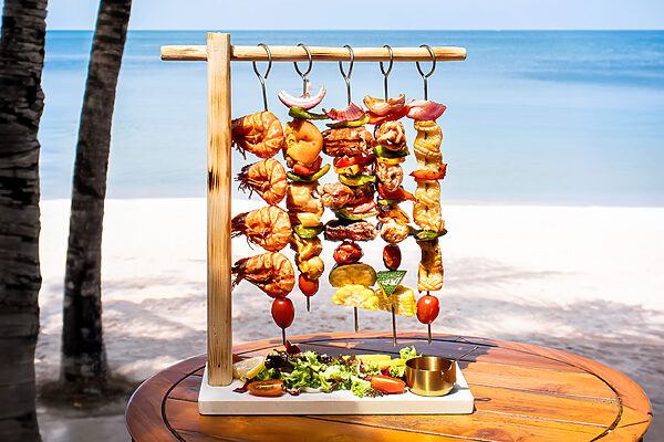 Grilled Meat and Seafood Skewers at Herring Bar